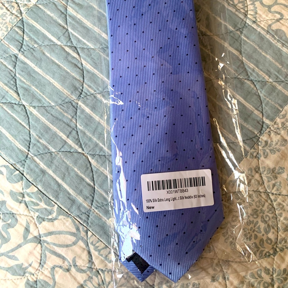 Silk Blue Polka Dot Necktie